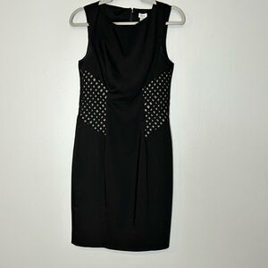 Caché Basketweave Lattice Dress